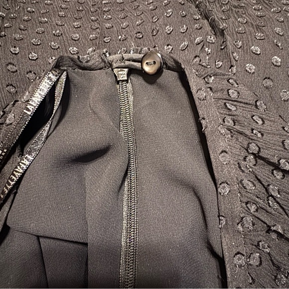 Lafayette 148 New York Black Swiss Dot Sheer Midi Skirt - Size 8 - Picture 7 of 8